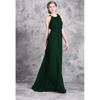Đầm maxi cổ yếm thắt nơ