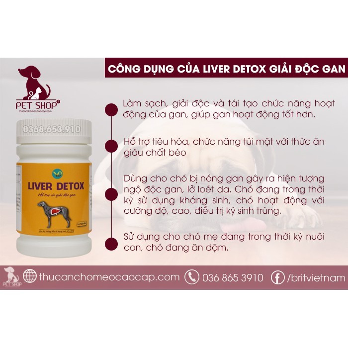 Liver Detox VD Giải Độc Gan Cho Chó