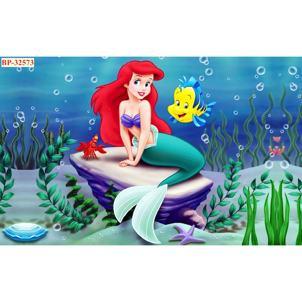 Tranh Dán Tường 3D Phòng Trẻ Em Hình Công Chúa