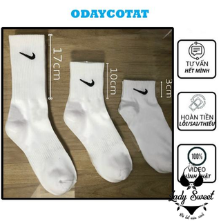 Tất Ni.ke Thể Thao Cổ Cao Lửng Thấp, Vớ Thời Trang Hàng Cực Đẹp, Dày Dặn Không Gây Mùi
