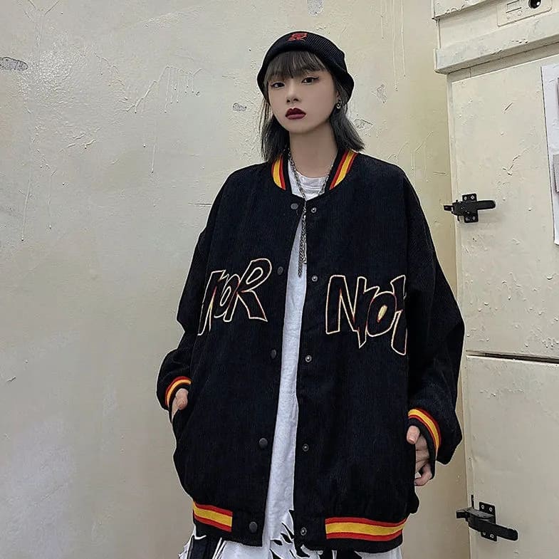 Áo khoác nhung tăm Unisex MOQA Áo khoác bomber Ulzzang cá tính hot trend - GEN_ZOO