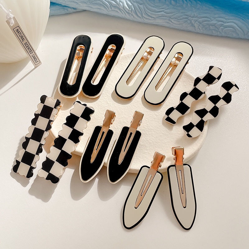 Kẹp tóc mái không đường may thời trang mới (hai mảnh)