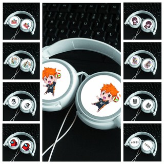 Tai nghe chụp AMONG US ATTACK ON TITAN CONAN FAIRY TAIL HAIKYUU HONKAI IMPACT IDENTITY V NARUTO ONE PIECE anime chibi