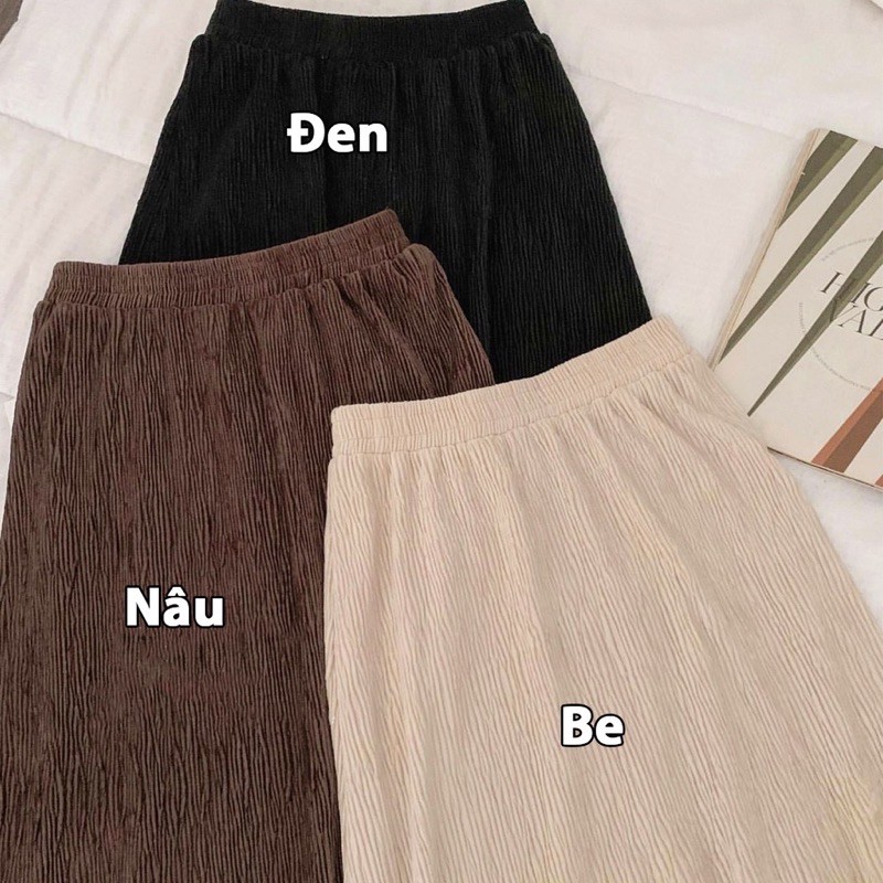 Chân váy nhung tăm trơn - hàng QC mã 1546 | BigBuy360 - bigbuy360.vn
