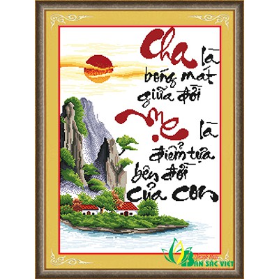 Tranh đính đá 5d toàn bộ tranh cha mẹ tự đính đá full