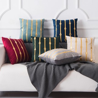 Passion Vỏ Gối Tựa Lưng Trang Trí Sofa Nhung Viền Ánh Bạc Hà Lan