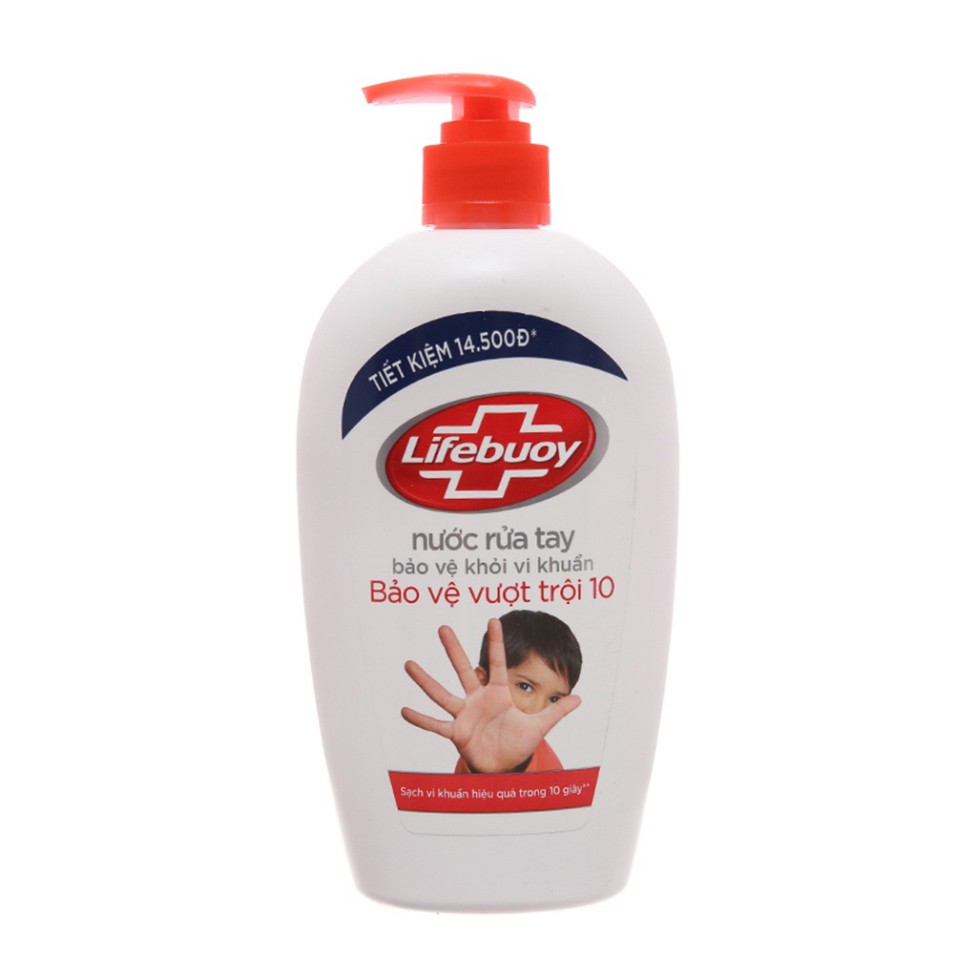 Nước Rửa Tay Lifebuoy Chai 450g / 500g Bảo Vệ Vượt Trội, Chăm Sóc Da, Cho Tay Làm Bếp