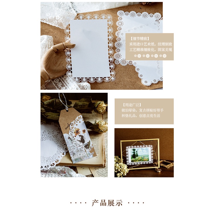 Giấy trang trí sổ, giấy ren duy băng trang trí sổ DIY của MODINA