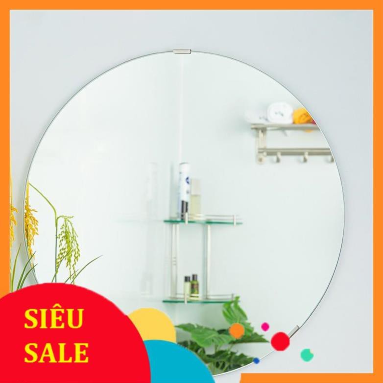 ( giá sỉ ) gương tròn soi nhà tắm bàn trang điểm treo tường kích thước tròn 50cm - guonghoangkim mirror D50