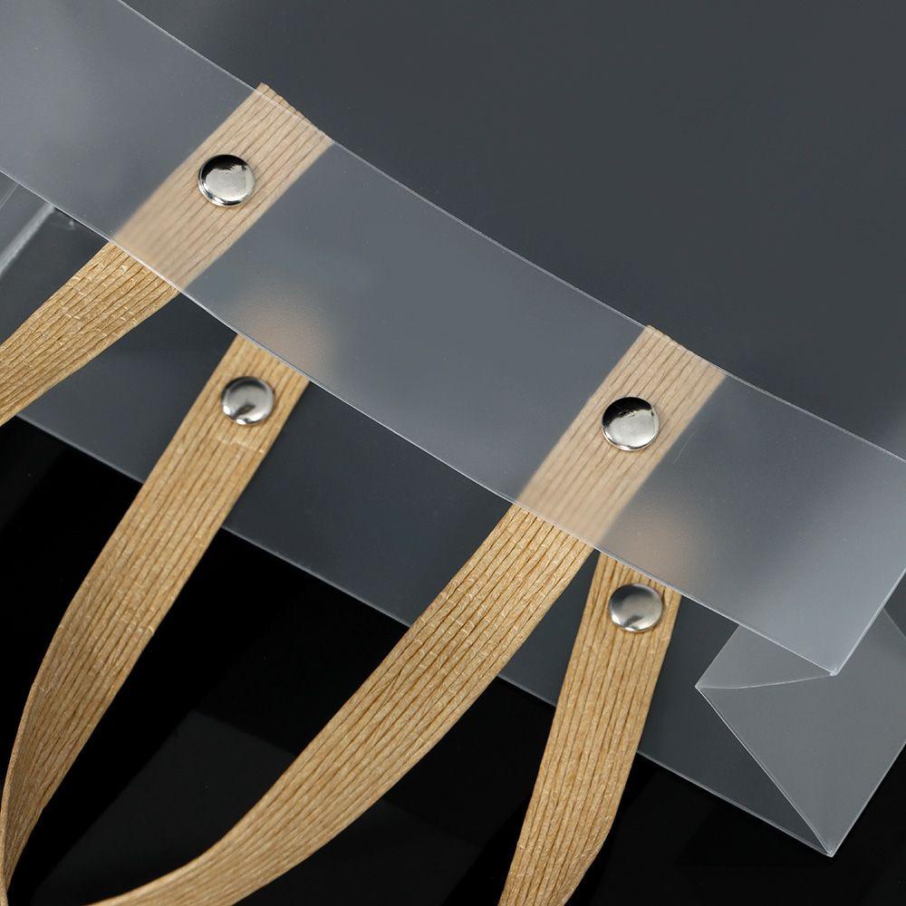 1 Túi Nhựa PVC Mờ Có Tay Cầm Đựng Quà Tặng Tiện Dụng
