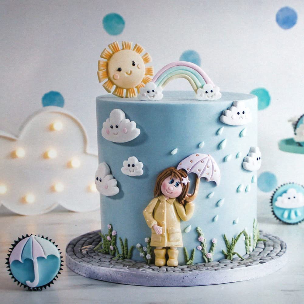 Khuôn Silicon Làm Bánh Kẹo Đường Socola Kẹo Đường Pudding Sô Cô La Trang Trí Bánh Kem Hình Trời Mây Trời Hoạt Hình DIY