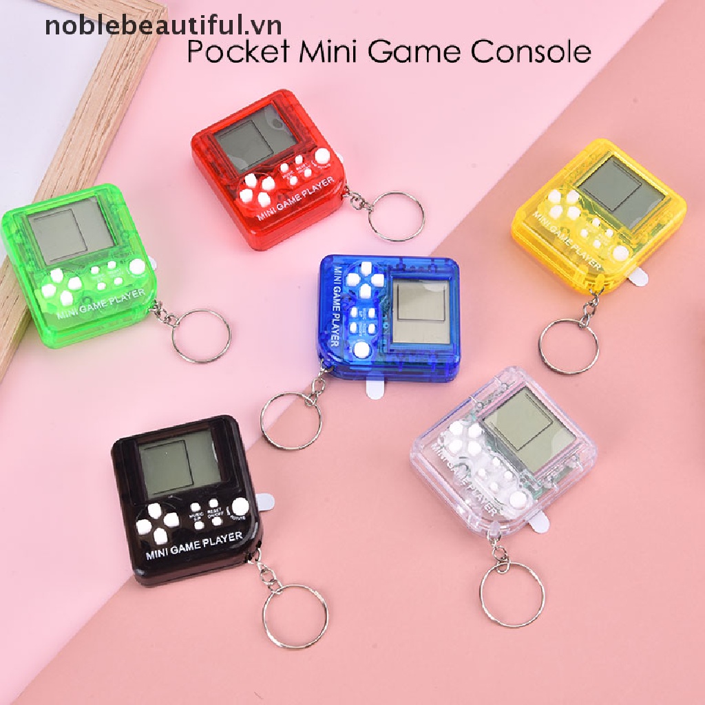 [noblebeautiful] Máy Chơi Game Cầm Tay Cổ Điển Tích Hợp 26 Trò Chơi Có Móc Khóa