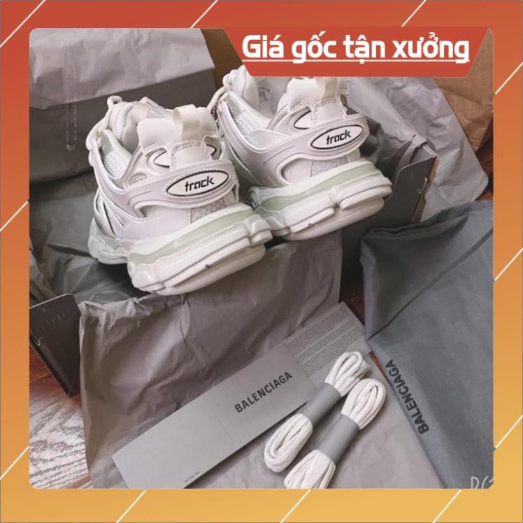 [FreeShip+ Hàng Cao Cấp] Giầy balen track 3 Full trắng ,Giày thể thao nam nữ Full phụ kiện (ảnh thật)