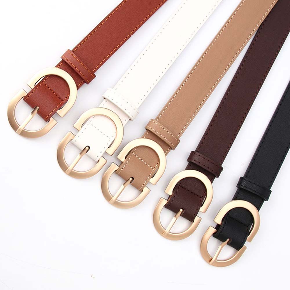 Thắt lưng da PU phối khóa hợp kim bản to phong cách Hàn Quốc cổ điển thời trang cho nữ