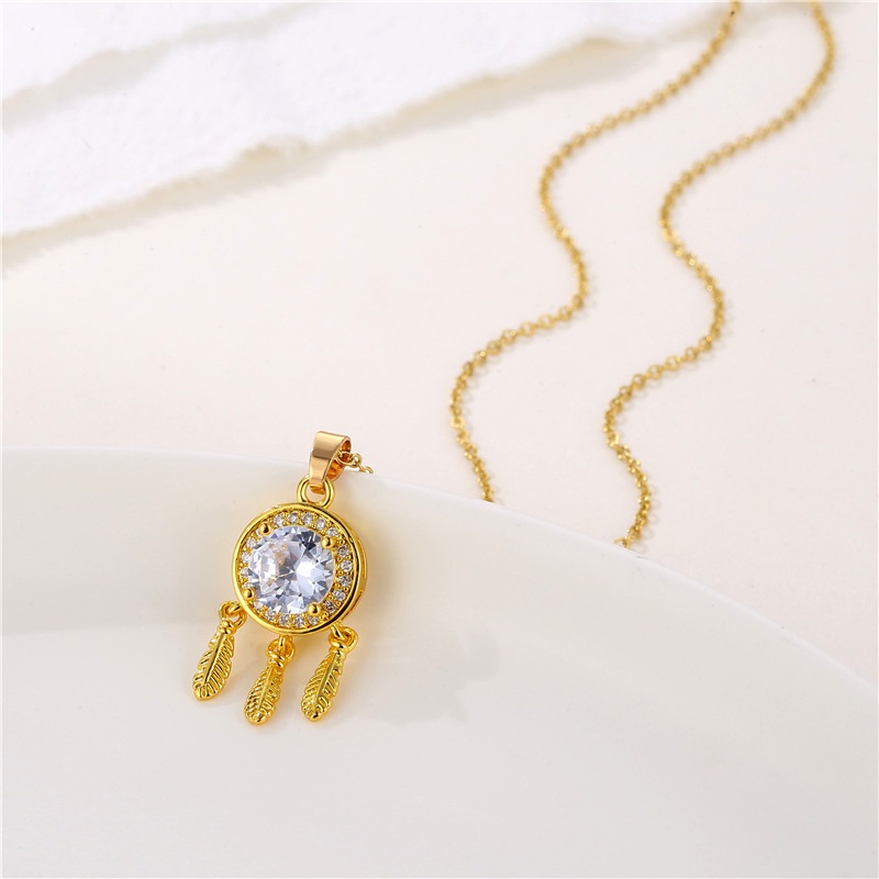 Vòng cổ Mặt Hình Hoa Hướng Dương Đính Ngọc Trai Thời Trang