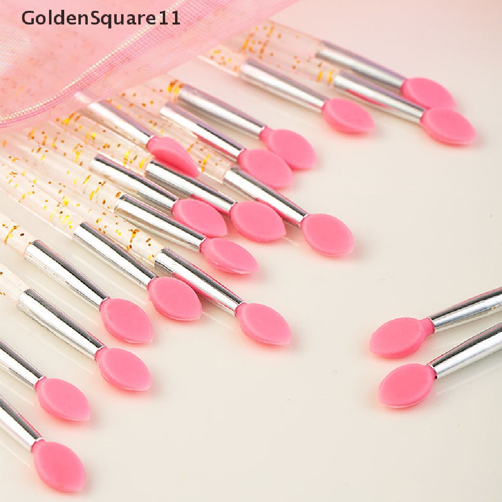 Set 10 Cọ Trang Điểm Mắt Môi Đầu Silicon Mềm Goldsquare11