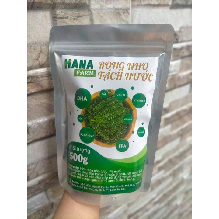 Combo Rong Nho Tách Nước gói 100g nở 300g giá rẻ Shop Hana Farm