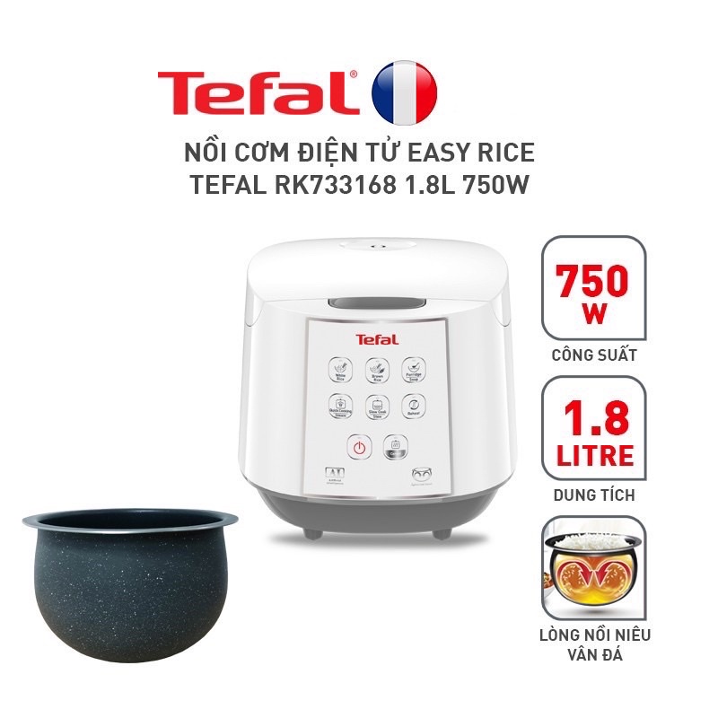 Nồi cơm điện tử Tefal Easy Rice RK733168 1.8L 750W