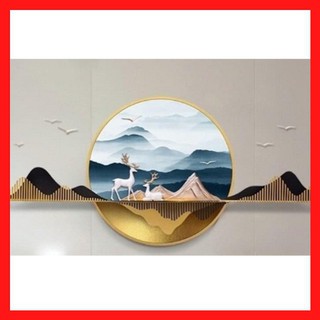 [ HÀNG NHẬP KHẨU CAO CẤP ] Tranh Sắt Trang Trí Nghệ Thuật Họa Tiết Thiên Nhiên KT 150*70cm