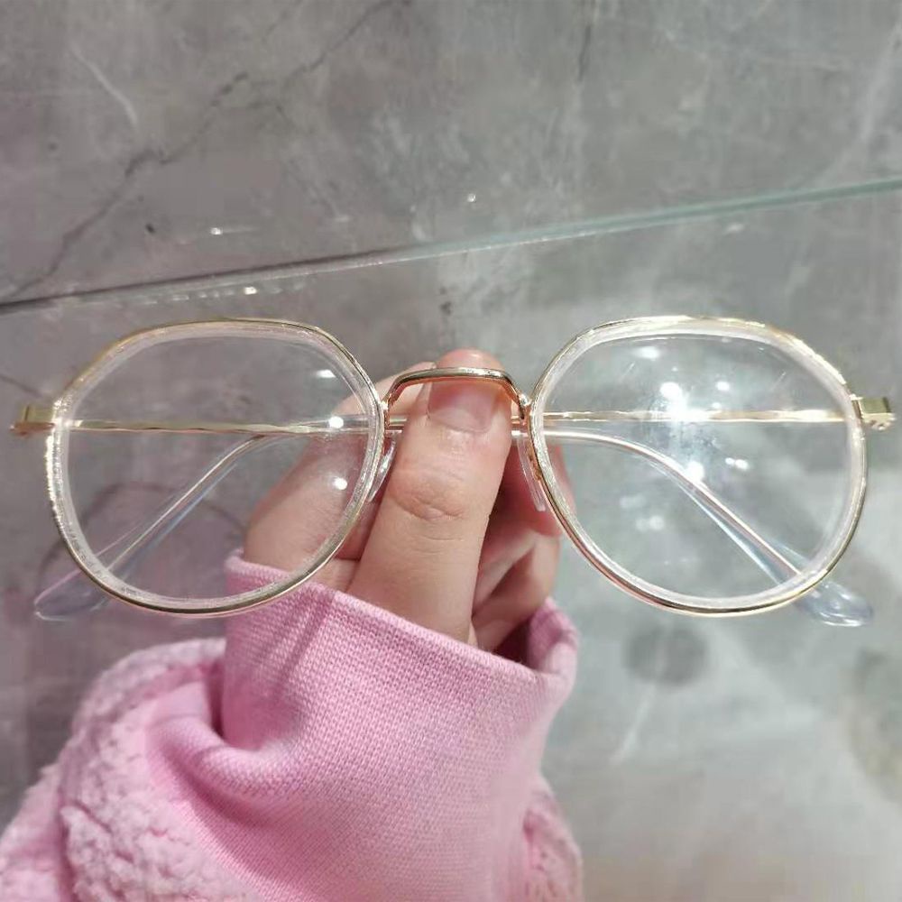 Mắt kính gọng lớn trong suốt chống ánh sáng xanh kiểu dáng cổ điển cho nữ