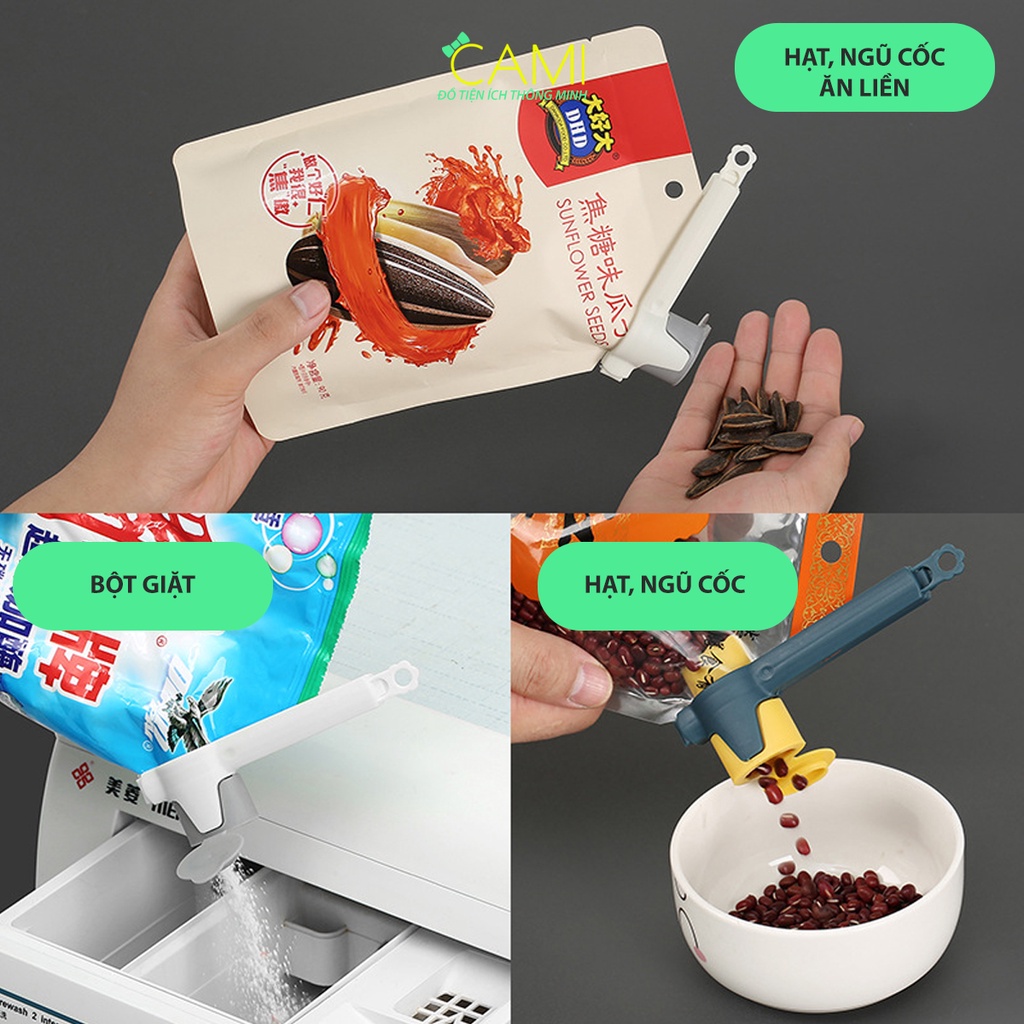 Kẹp miệng túi, niêm phong túi bảo quản thực phẩm bằng nhựa siêu tiện lợi_Cami_CMPK192