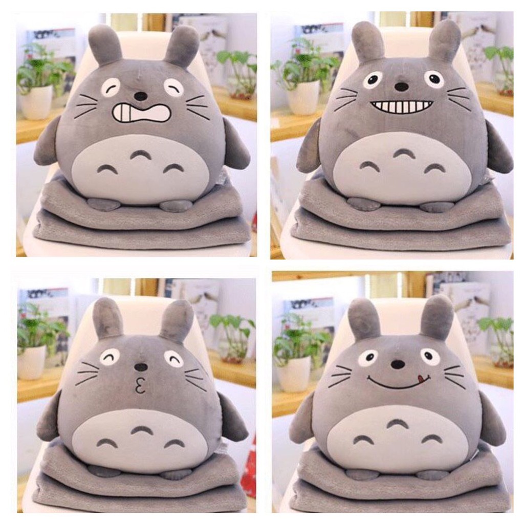 ♥️ Bộ Chăn Gối Văn Phòng Đa Năng Totoro Biểu Cảm
