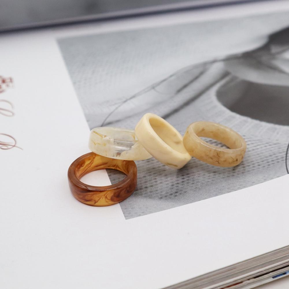 JARRED Nhẫn Đeo Bằng Chất Liệu Acrylic Theo Phong Cách Vintage
