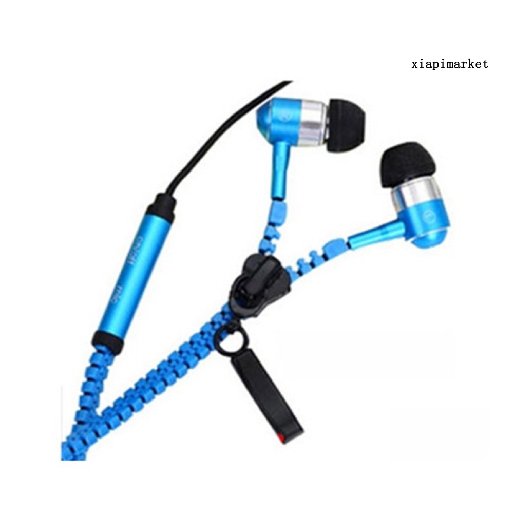 Tai Nghe Nhét Tai Bass Trầm Có Dây Kéo 3.5mm Kèm Mic Cho Điện Thoại / Mp3