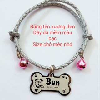 Dây chip cho chó mèo nhỏ và bảng tên hình tự chọn