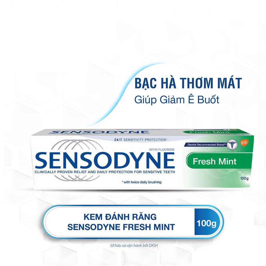 Kem đánh răng Sensodyne (Chính hãng) giúp làm trắng răng, giúp răng chắc khỏe, giảm ê buốt, phục hồi và bảo vệ răng...