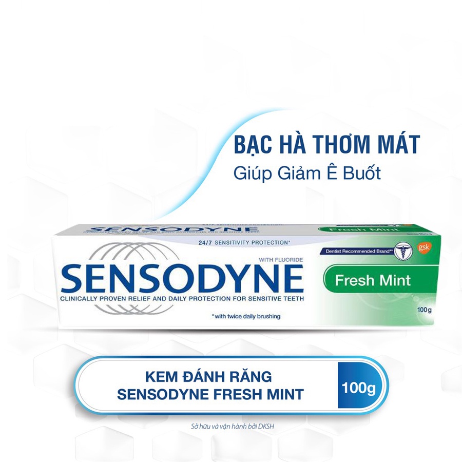 Kem đánh răng hàng ngày Sensodyne giúp trắng răng, giảm ê buốt, phục hồi &amp; bảo vệ răng, giúp răng chắc khỏe