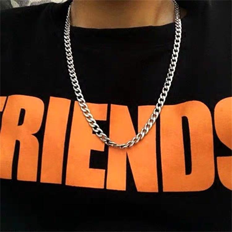 Vòng cổ choker dài Hip hop cho cặp đôi bằng thép không gỉ không thấm nước không phai màu không dị ứng