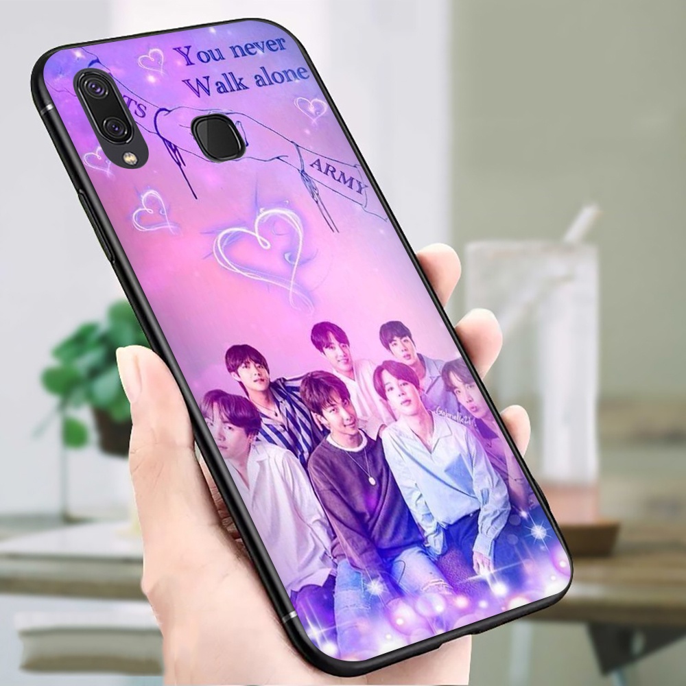 Ốp điện thoại silicon trong suốt in hình BTS cho Samsung A20 A20S A21S A22 4G A22 5G