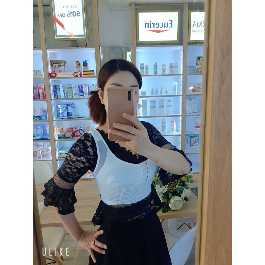 Áo định hình phẫu thuật nâng ngực có kèm đai định hình chuyên dụng tạo khe y line | BigBuy360 - bigbuy360.vn