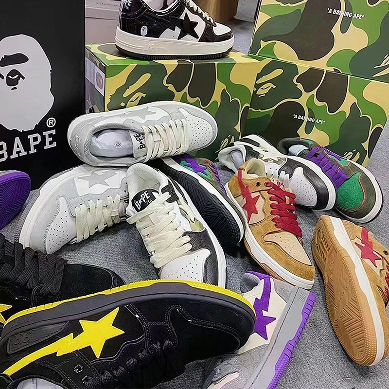 Giày BapeSta Sneaker, Nhiều mẫu, hàng oder 10-12 ngày, full size 36-43, fullbox BapeVN