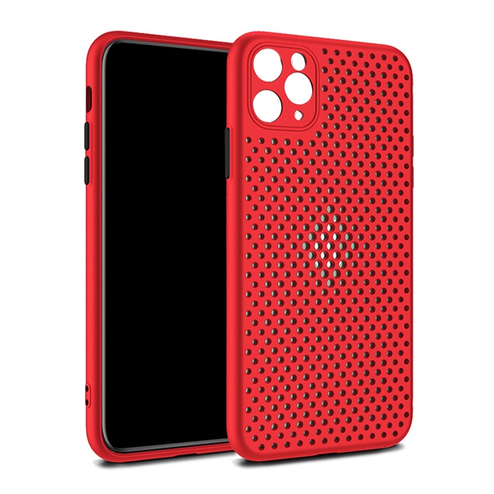 [Đỏ/Xanh Dương] Ốp Lưng Tản Nhiệt TPU Dẻo iP6/7/8/6P/7P/8P/X/XS/XR/XSMax/11/12/13 Đủ Dòng Máy - Mã TZAC263