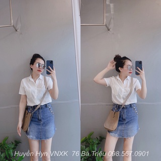 Áo sơ mi trắng cộc tay