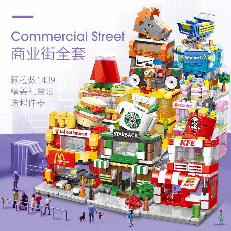 Bộ Đồ Chơi Lắp Ráp Nhà Hàng/Nhà Hàng/Món Tráng Miệng/Quyền Kem/Đồ Chơi Giáo Dục Cho Bé