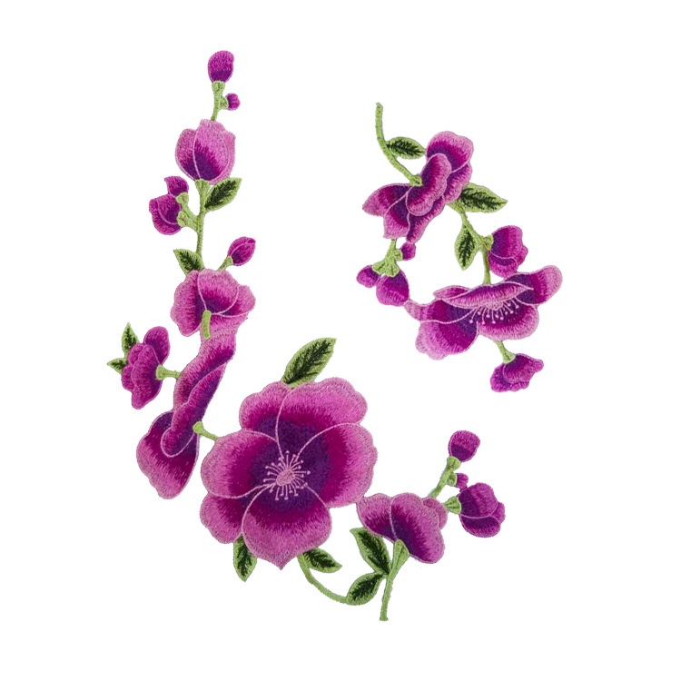 Set 2 Miếng Vá Quần Áo Hình Bông Hoa Nhiều Màu Sắc