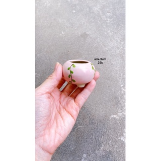 Chậu gốm mini vẽ tay hoạt hình (ib shop chọn mẫu thoải mái)