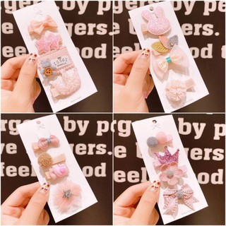 Set 4 cặp tóc phong cách Hàn quốc cho bé
