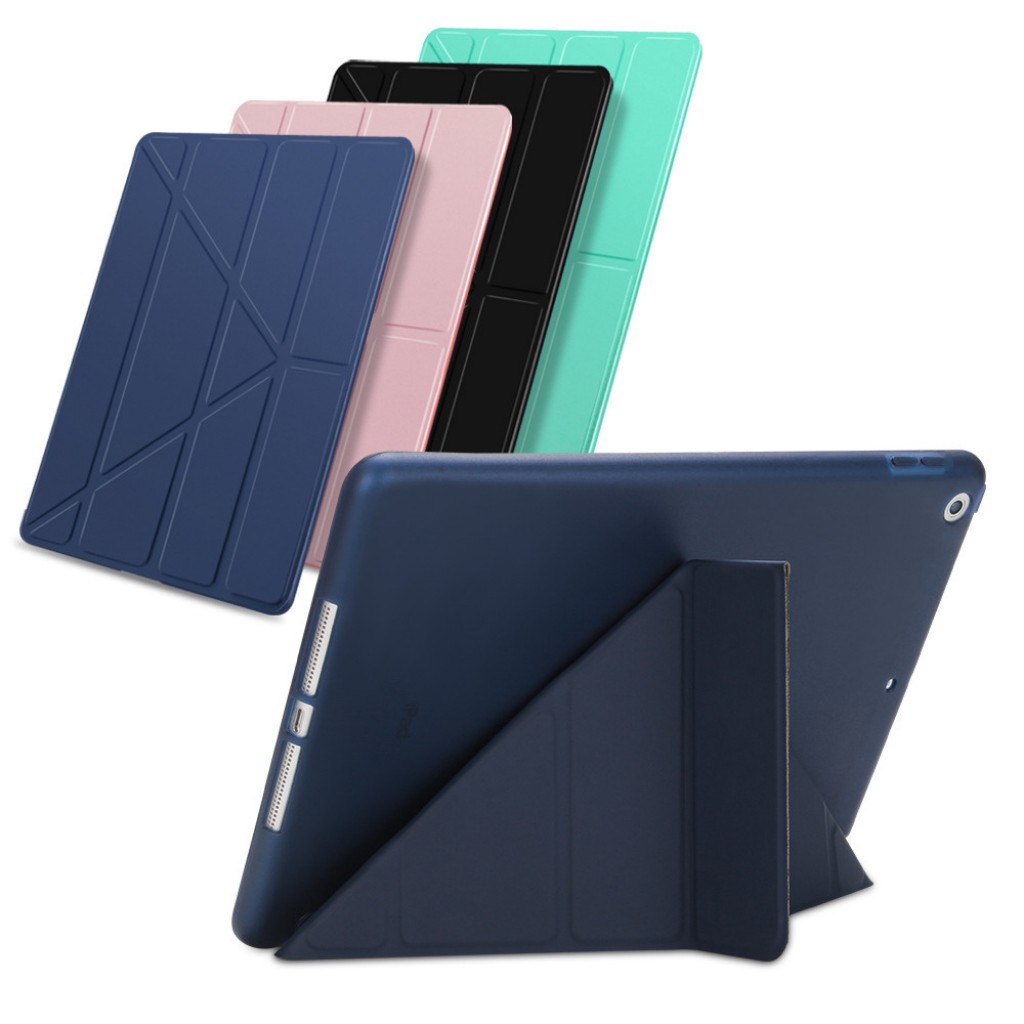 Bao da ipad Silicon Gập Tam Giác đẹp ipad Pro 12 9/11/Air 3/Air4/gen 5/6/7/8/9...MART CASE