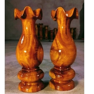 Cặp lục bình gỗ tràm cao 22 x 7 cm