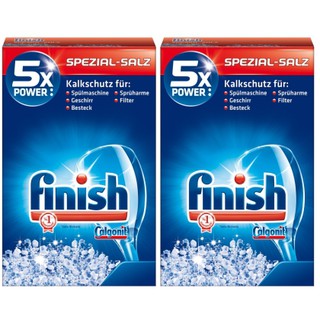 Combo 2 hộp Muối rửa bát Finish 1.2kg + Tặng que thử nước cứng