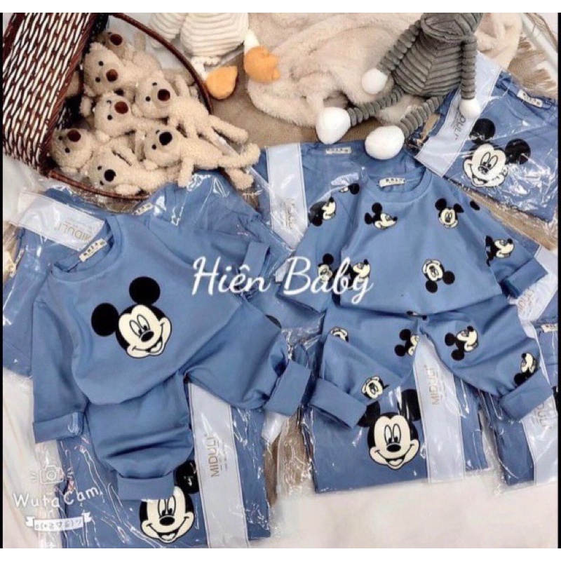 Bộ mickey xanh dương bé trai