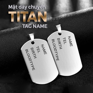 Mặt dây chuyền thẻ bài quân đội nam tính