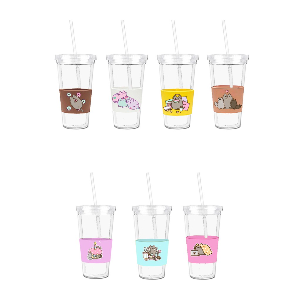Cốc 2 lớp pusheen C2DI10 cốc giữ nhiệt ly 2 lớp pu cốc làm lạnh dễ thương