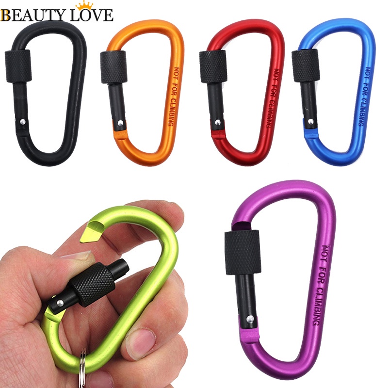 [Mới] Móc Khóa Dây Lều / Giá Đỡ Chai Nước Sinh Tồn Hình Chữ D Bằng Hợp Kim Nhôm Nhiều Màu Sắc / Dụng Cụ Cố Định Ngoài