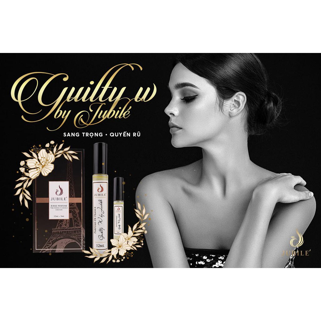 Guilty by Jubilé - Set Tinh Dầu Nước Hoa Pháp Chính Hãng Cao Cấp Sang Trọng Quyến Rũ(chai 12ml + chai 5ml)