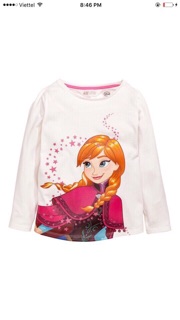 Áo dài tay HM Elsa bé gái